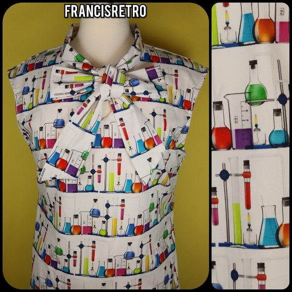 ONE LEFT! Retrolicious Science Teacher Blouse - Picture 2 of 8